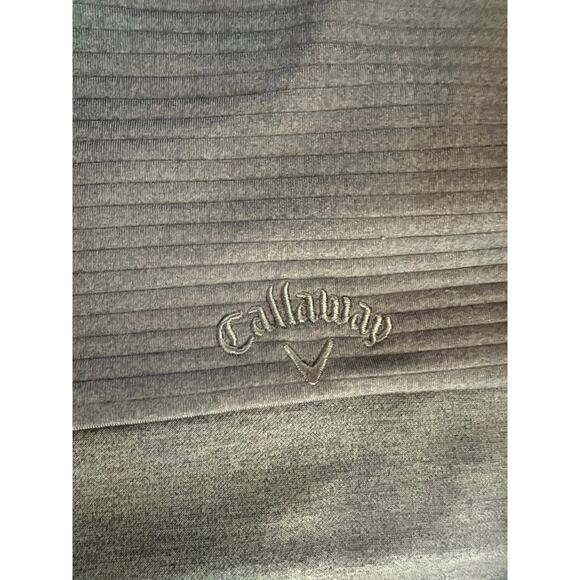 Mens XL Callaway Golf Olive Green Pullover Sweatshirt V Neck waist pull string - Picture 6 of 6